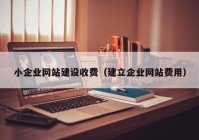 小企業(yè)網(wǎng)站建設(shè)收費(fèi)（建立企業(yè)網(wǎng)站費(fèi)用）