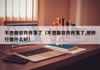 不想做軟件開發(fā)了（不想做軟件開發(fā)了,想轉(zhuǎn)行做什么好）