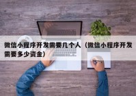 微信小程序開發(fā)需要幾個(gè)人（微信小程序開發(fā)需要多少資金）