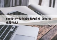 seo優(yōu)化一般包括哪些內(nèi)容呀（seo 優(yōu)化是什么）