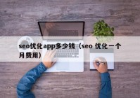 seo優(yōu)化app多少錢（seo 優(yōu)化一個(gè)月費(fèi)用）