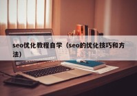 seo優(yōu)化教程自學（seo的優(yōu)化技巧和方法）