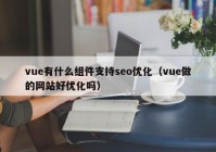 vue有什么組件支持seo優(yōu)化（vue做的網(wǎng)站好優(yōu)化嗎）